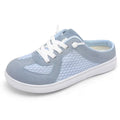 Mules for Women Wide Slip-on Shoes Comfortable Backless Walking Shoes with Removable Sole Blue