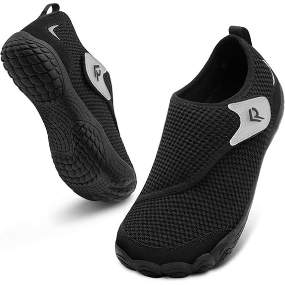 Women Men Shoes Wide Slip On Walking Shoes Diabetic Friendly All Black