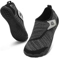 Women Men Shoes Wide Slip On Walking Shoes Diabetic Friendly Black Gray