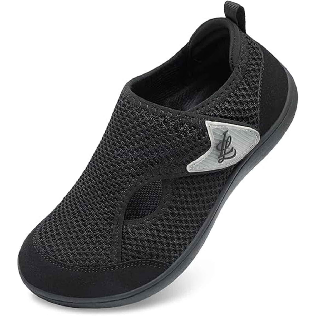 Leisfit Women Slippers Wide Width Indoor Outdoor Slippers Diabetic Friendly Black