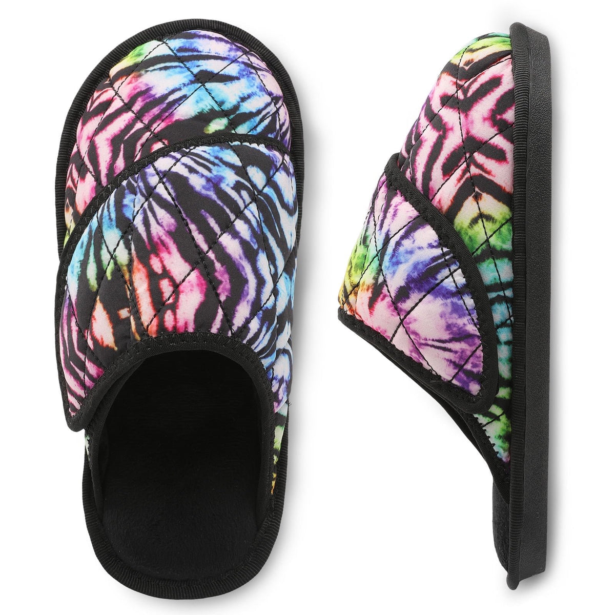 Leisfit Women's Corduroy Adjustable Memory Foam Slippers Slides Colorful
