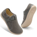 Women Shoes Wide Width Walking Shoes Adjustable Non-Slip Casual Shoes Grey