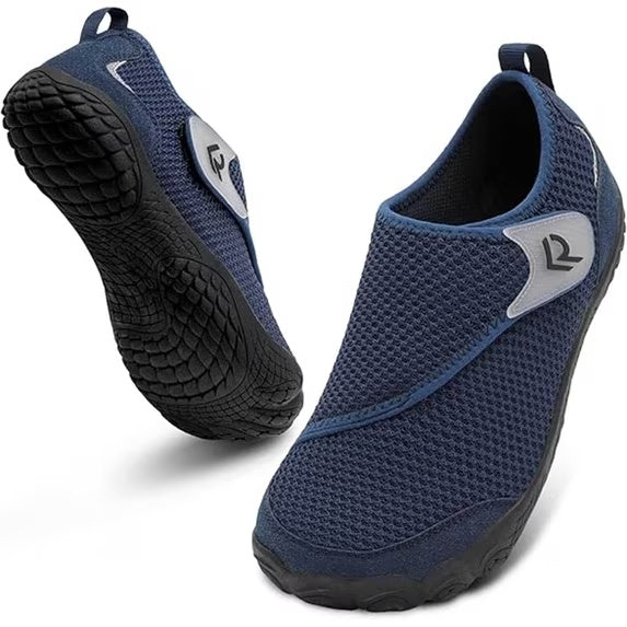 Women Men Shoes Wide Slip On Walking Shoes Diabetic Friendly Navy Blue