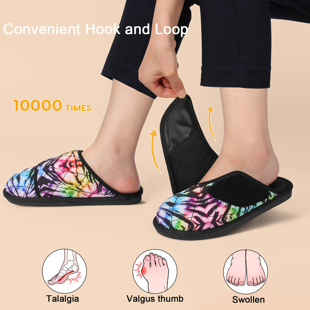 Leisfit Women Memory Foam  House Slippers Colorful