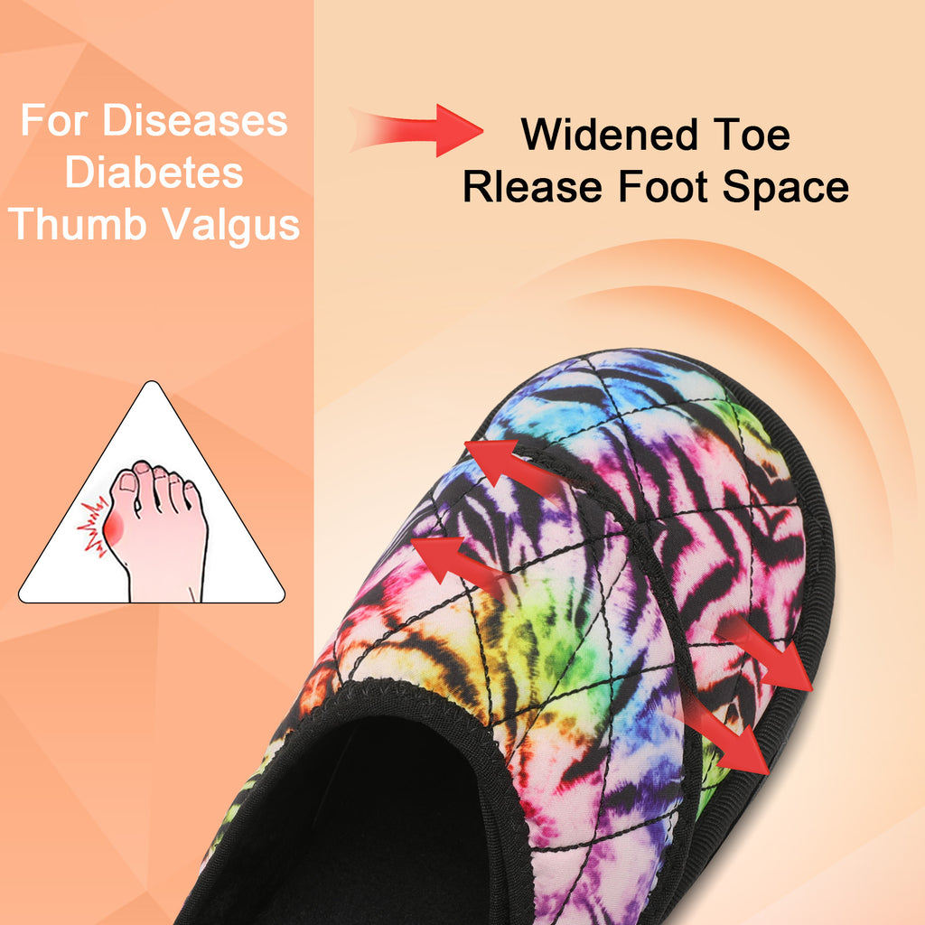 Leisfit Women Memory Foam  House Slippers Colorful