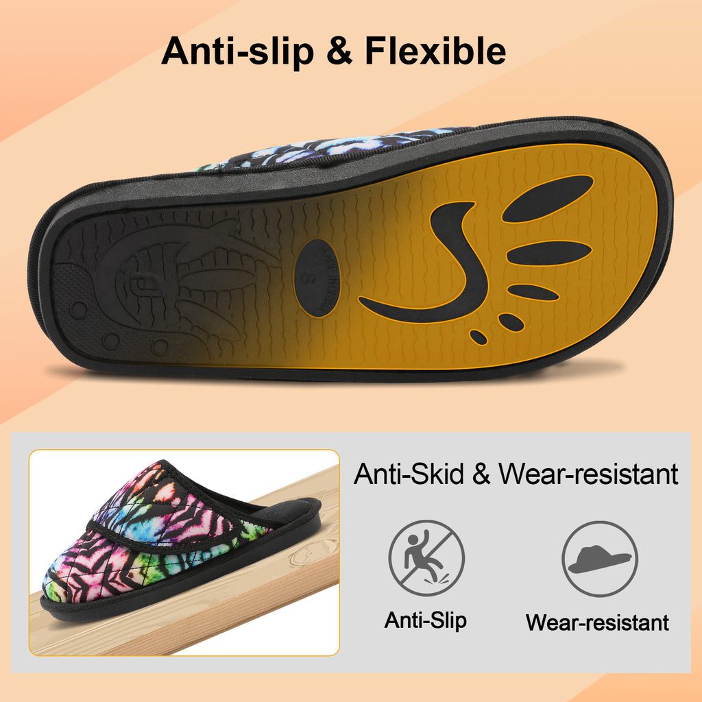 Leisfit Women Memory Foam  House Slippers Colorful