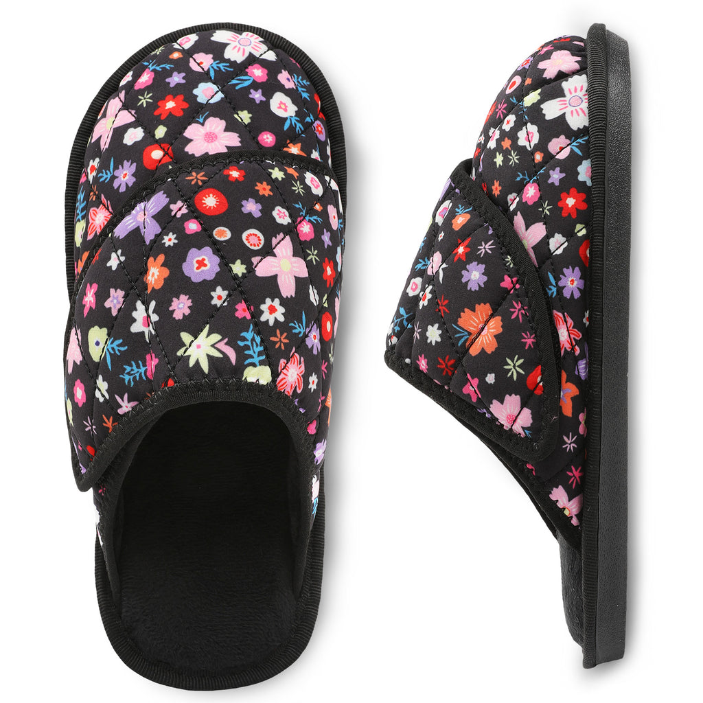 Leisfit Women Memory Foam  House Slippers Flower