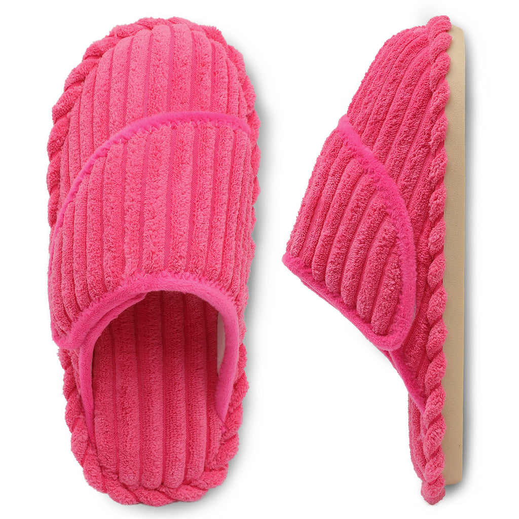 Leisfit Women Memory Foam  House Slippers Rose Pink